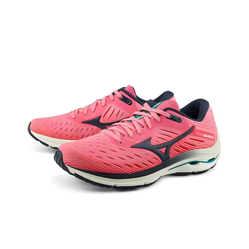 Mizuno Women's Wave Rider 24 'Pink Navy' Women's-2