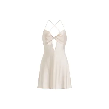 Flowers In Water Nightgown Women's Milk White