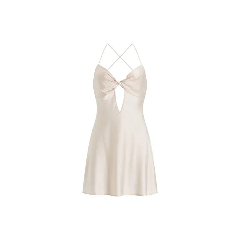 Flowers In Water Nightgown Women's Milk White-0