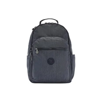 Kipling Polyester Backpack Large Size Men's Denim Blue