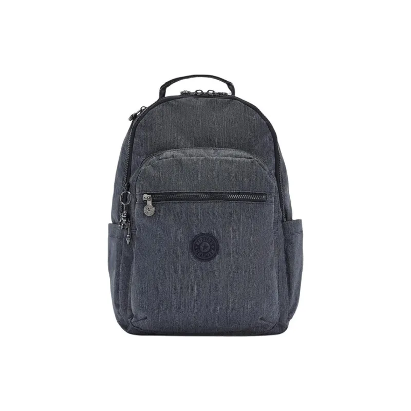 Kipling Polyester Backpack Large Size Men's Denim Blue-0
