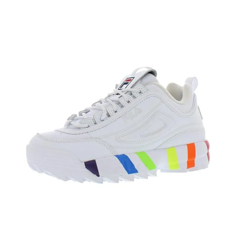 FILA Disruptor 2 Anti Slip Wear Resistant Low Top Tennis Shoes Women's White-0