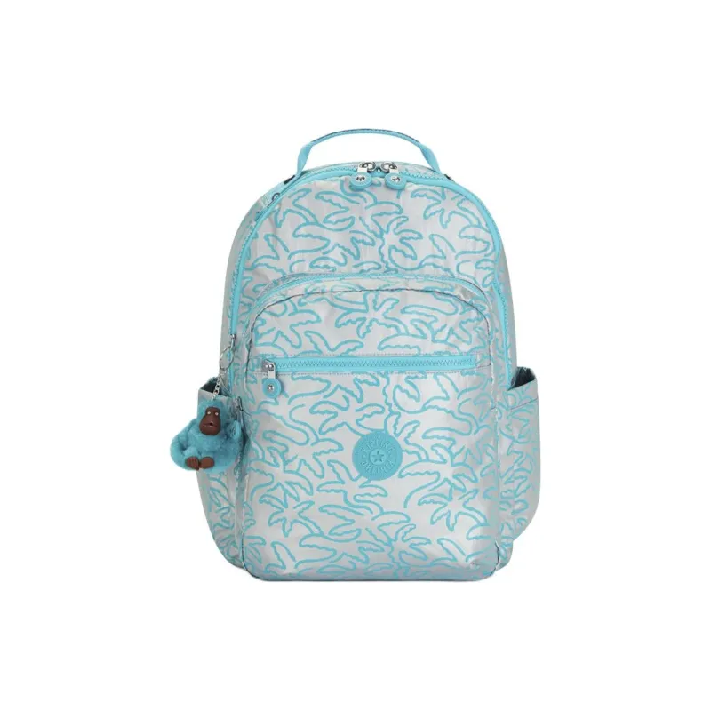 Kipling Polyamide Backpack Large Size Women's Metal Palm Brown-0