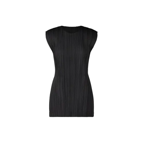 PLEATS PLEASE ISSEY MIYAKE Sleeveless Dresses Women's Black