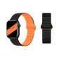 Silicone Strap-Black & Orange
