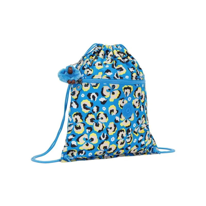 Kipling Recycled Polyester Backpack Medium Size Women's Leopard Print Floral-1