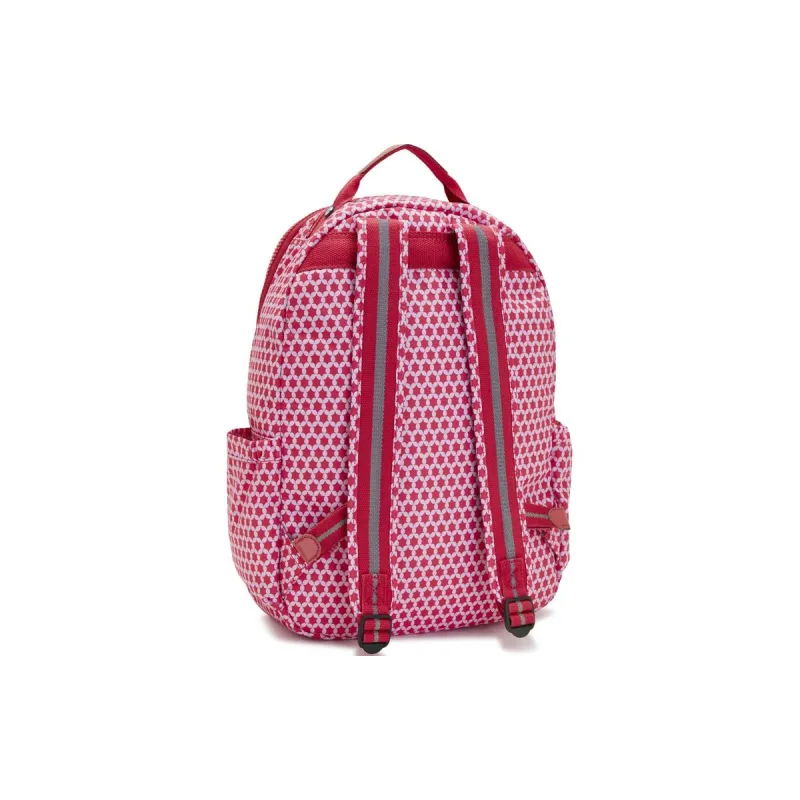 Kipling Recycled Polyester Backpack Large Size Women's Pink-3