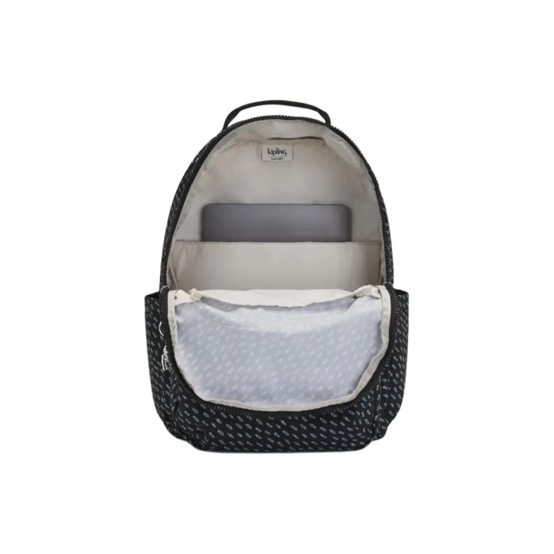 Kipling Recycled Polyester Backpack Large Size Women's Black Blue-1
