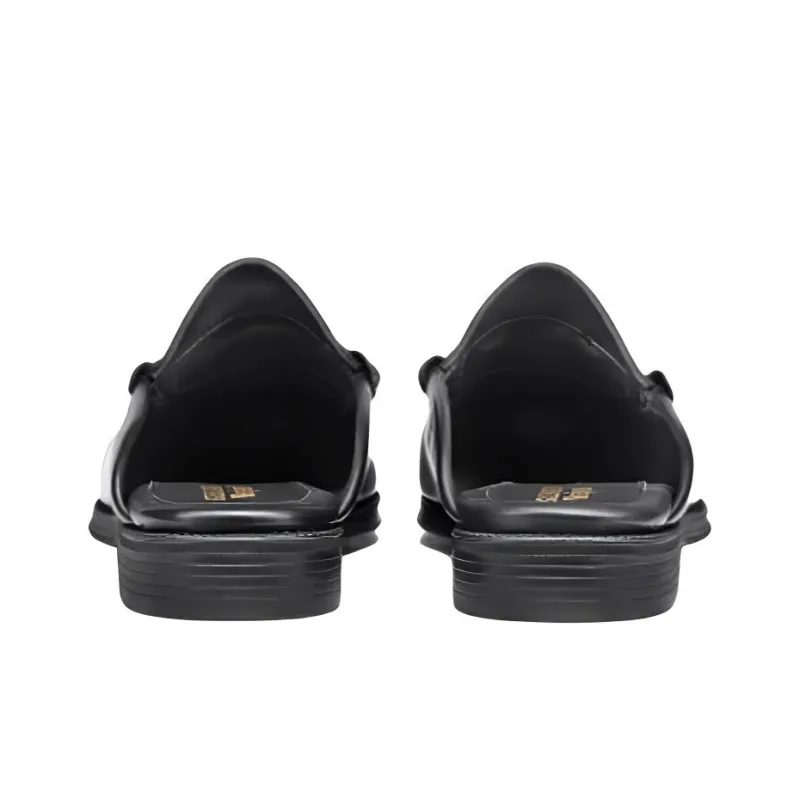 G.H. Bass & Co. Rubber Sole Slip-Resistant Wrap-toe Slippers Men's Black-4