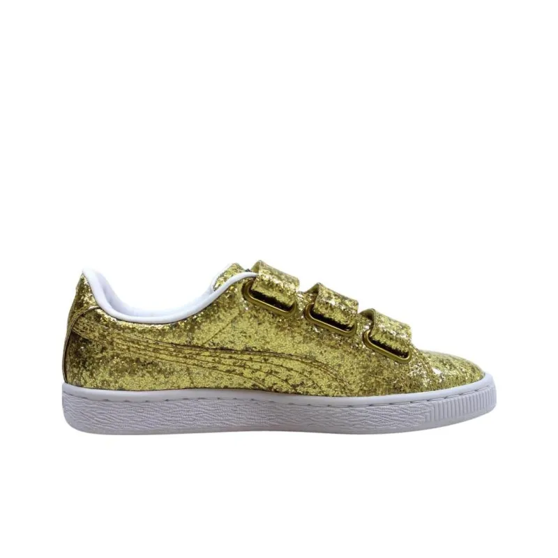 PUMA Basket Strap Glitter Gold Women's-1