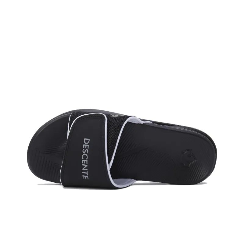 DESCENTE Slip Resistant Slide Slippers Unisex Black White-3