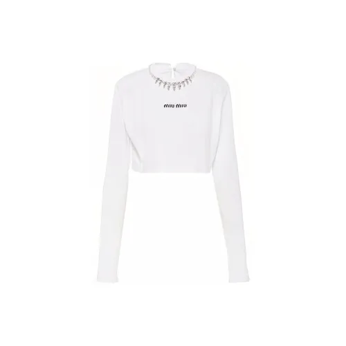 MIU MIU Crop Tops Women's White