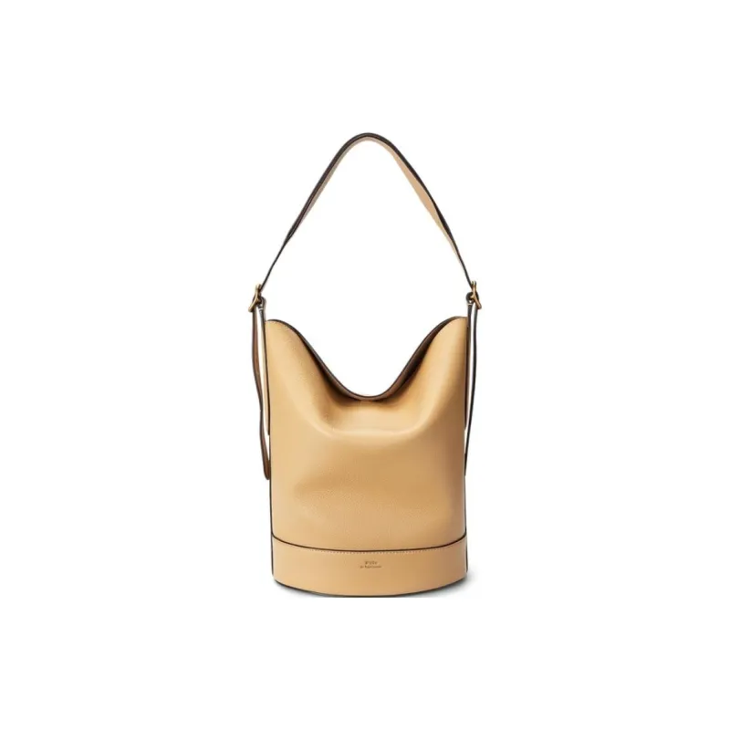 Polo Ralph Lauren Bellport Cow Leather Bucket Bag Handbag Shoulder Bag Women's Brown-4