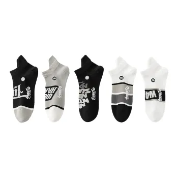 HANADASOX No Show Socks Men's 5 Pack Mixed Color