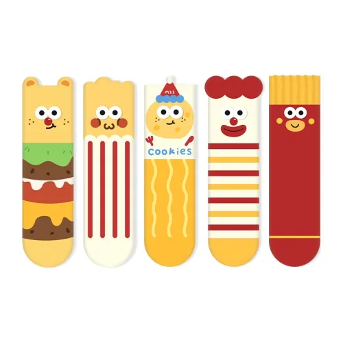 COTTON CHEESE Mid-Calf Socks Unisex 5 Pack