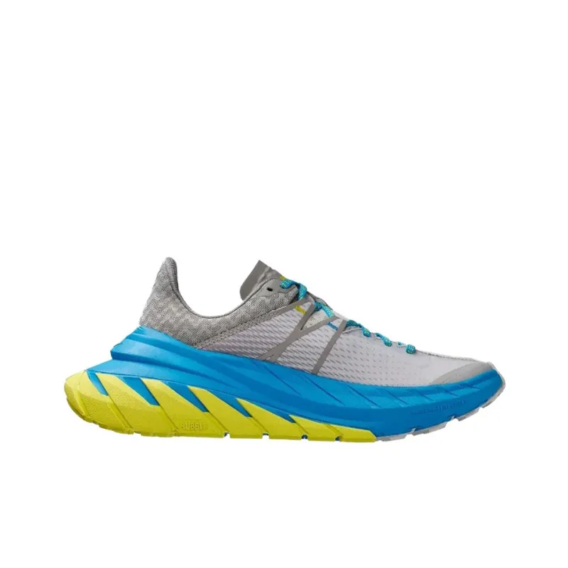 HOKA ONE ONE Tennine Non-slip Lightweight Low-Top Running Shoes Men's Gray Blue-1