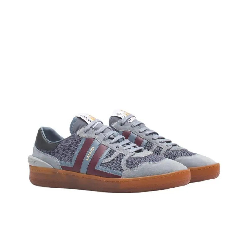 Lanvin Clay Low Top Skateboard Shoes Men's Gray-2
