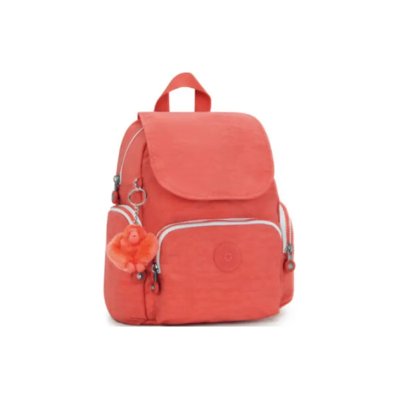 Kipling Recycled Polyamide Backpack Mini Women's Coral-2