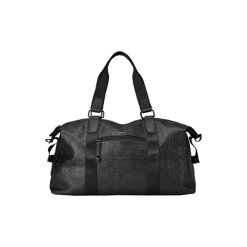 ONRF PVC Travel Bag Handbag Shoulder Bag Crossbody Bag Unisex Cool Black-3