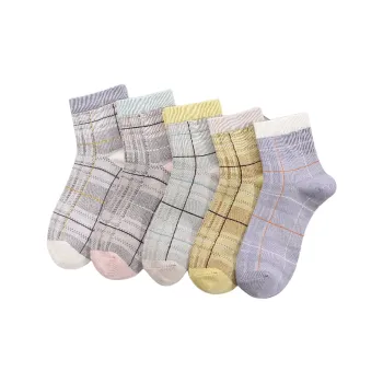 BONAS Mid Calf Socks Women's 5 Pack Mixed Color