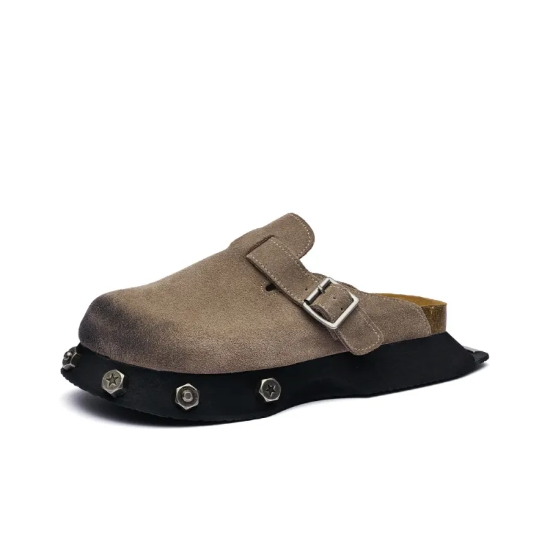 Zuogedu Rubber Sole Slip Resistant Platform Height Increasing 5cm Outerwear Closed Toe Slippers Unisex-8