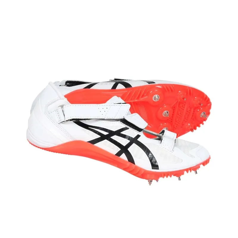 Asics Cushioning Wear Resistant Low Top Running Shoes Unisex White Red-3