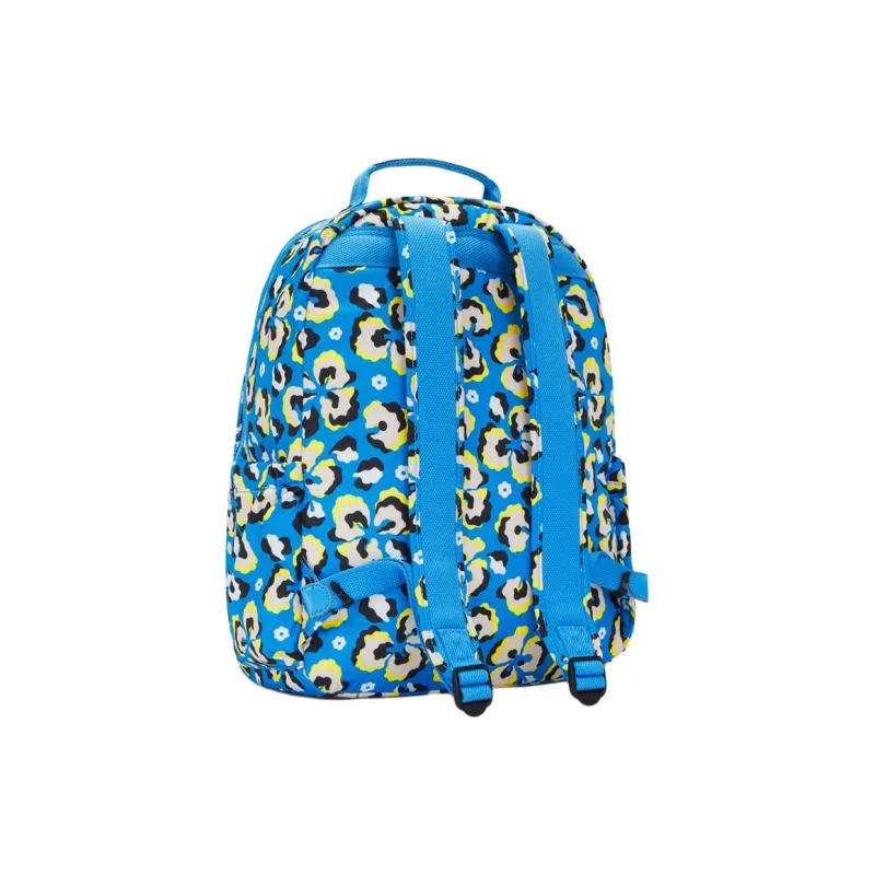 Kipling Recycled Polyester Backpack Large Size Women's Leopard Print Floral-2