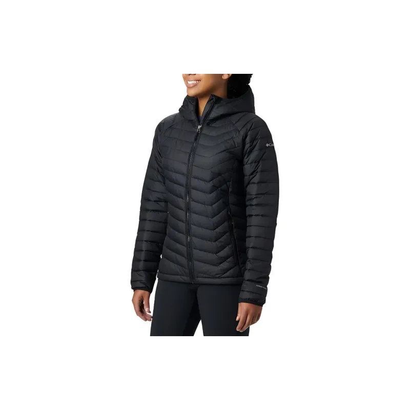 Columbia Powder Black Powder Lite Jackets Coats Women's Black-2