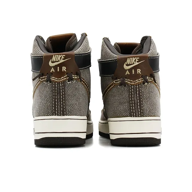 Nike Air Force 1 Premium Coverage High-Top Skateboard Shoes Men's Brown-3
