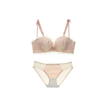 Flowers In Water Underwear Set Women's Cream Pink