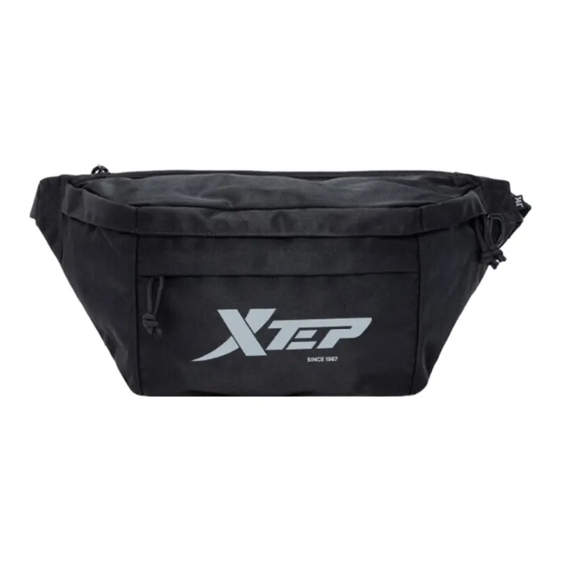 XTEP Polyester Crossbody Bag Large Size Unisex Starlight White/Graphite Black-3