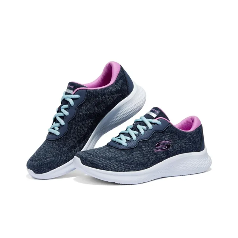 Skechers Skech Lite Pro Abrasion Resistant Breathable Low Top Casual Shoes Women's Blue Pink-2