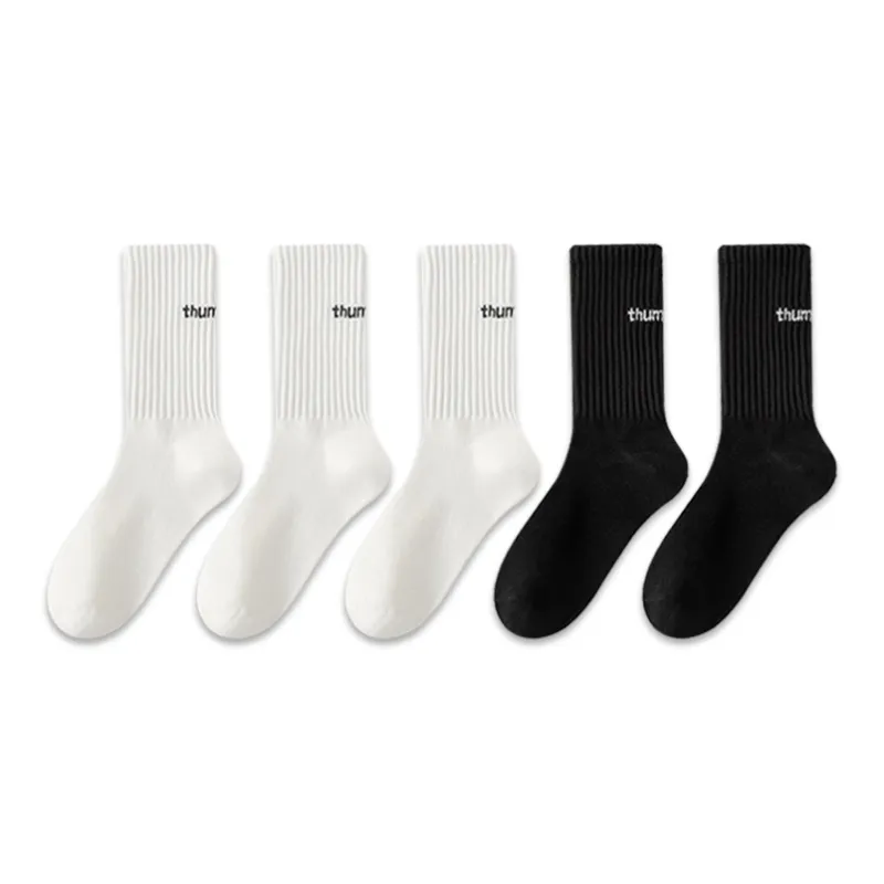 Mulong Family Mid Calf Socks Unisex 5 Pack-0