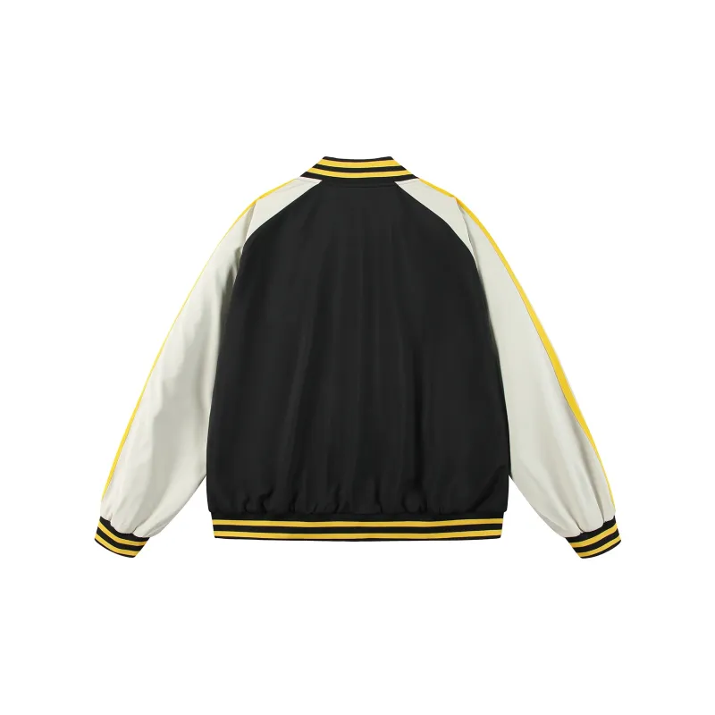 P5 Baseball Jacket Unisex Black-1