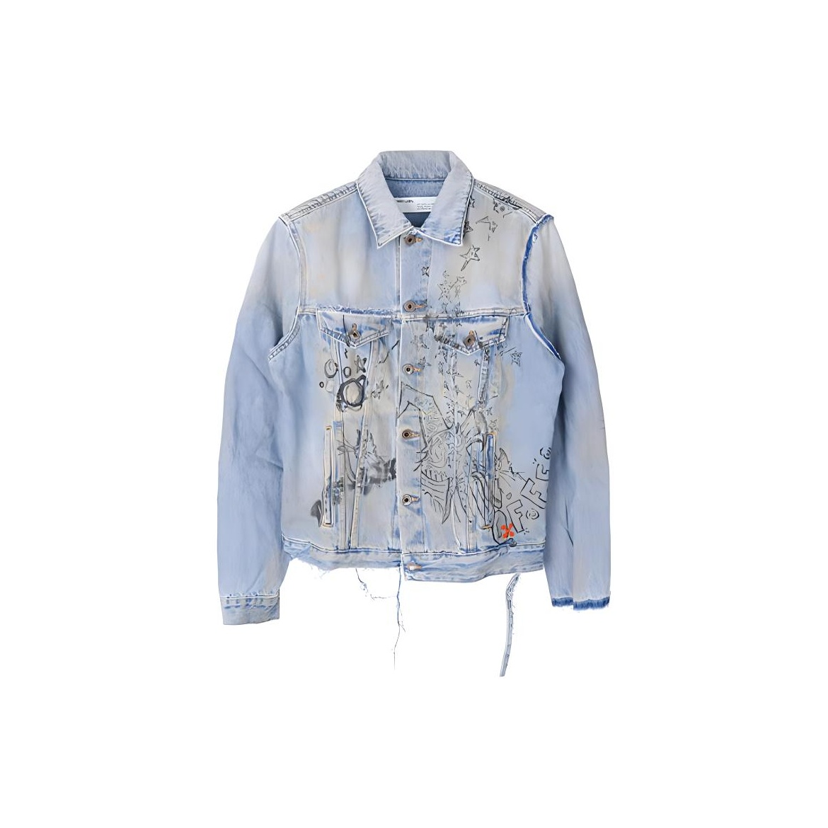 Off white denim jacket best sale