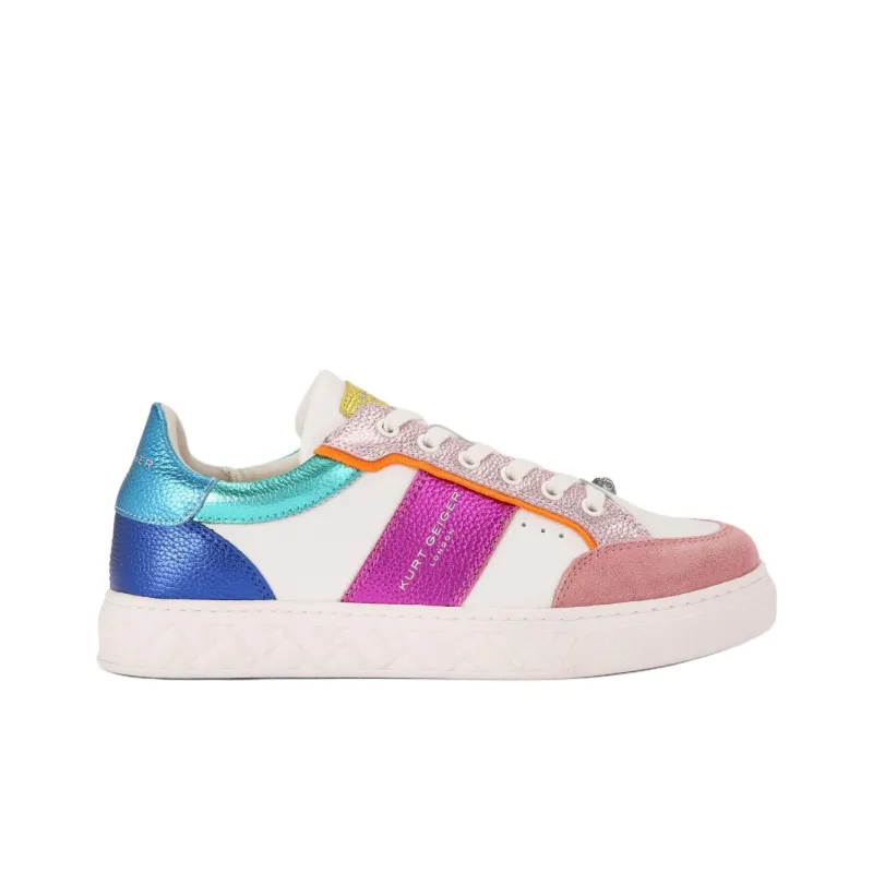 Kurt Geiger London Kensington Low-Top Skateboard Shoes Women's Pink White-1