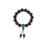 Blessing Wealth Lacquer Beaded Bracelet Blue Gold