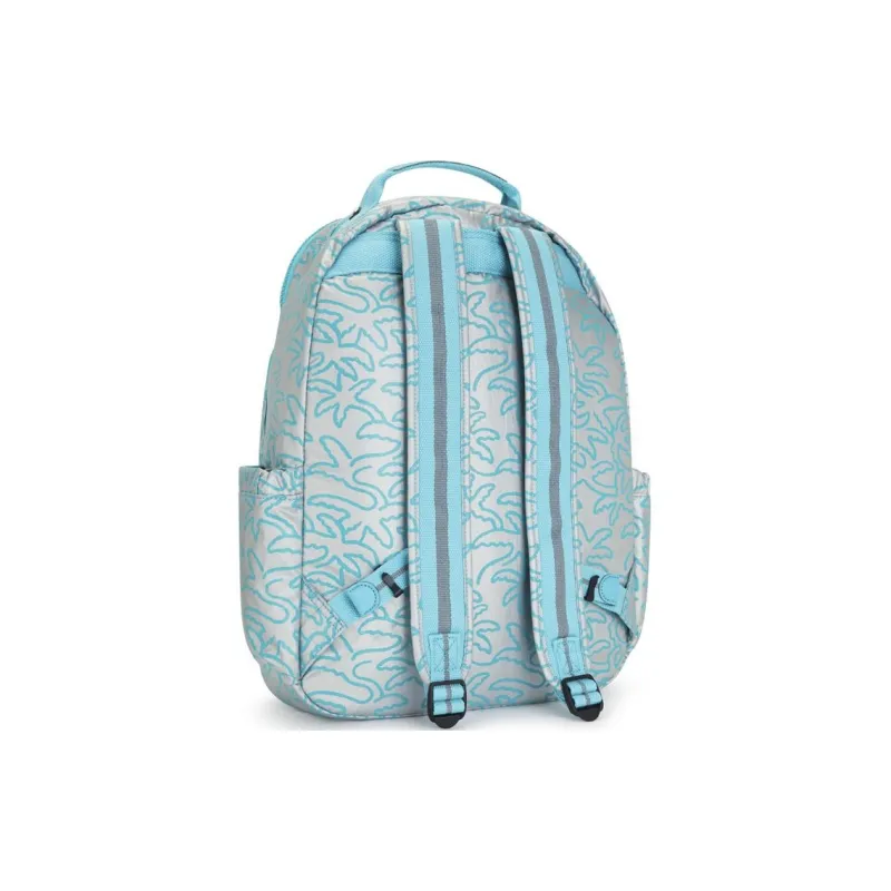 Kipling Polyamide Backpack Large Size Women's Metal Palm Brown-2