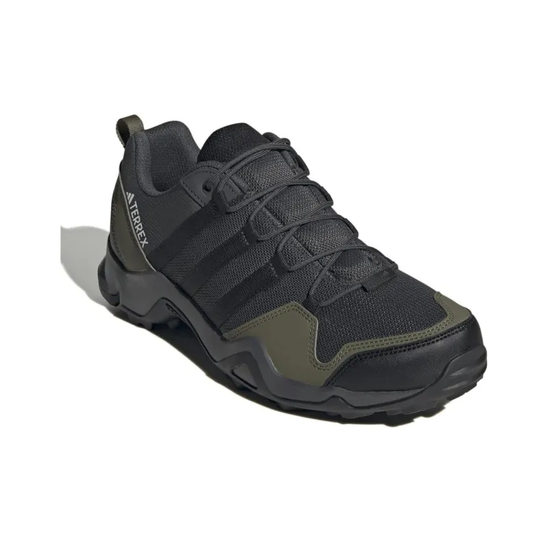 Adidas Terrex Ax2r Cushioning Wear Resistant Low Top Outdoor Shoes Men's Black Green-2