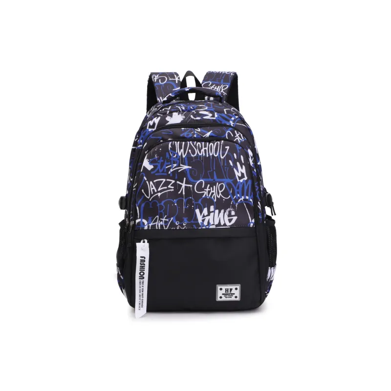 KAKAXI Nylon Backpack Unisex Black/Coffee/Green/Blue-4