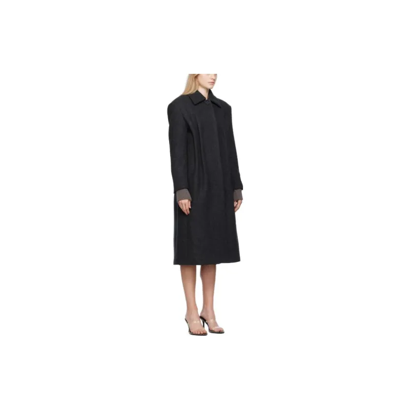 WE11DONE Trench Coat Women's Black-2