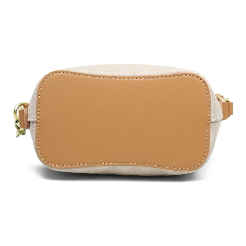 PT'SON Cow Leather Bucket Bag, Shoulder Bag, Crossbody Bag Regular Women's Ecru-7