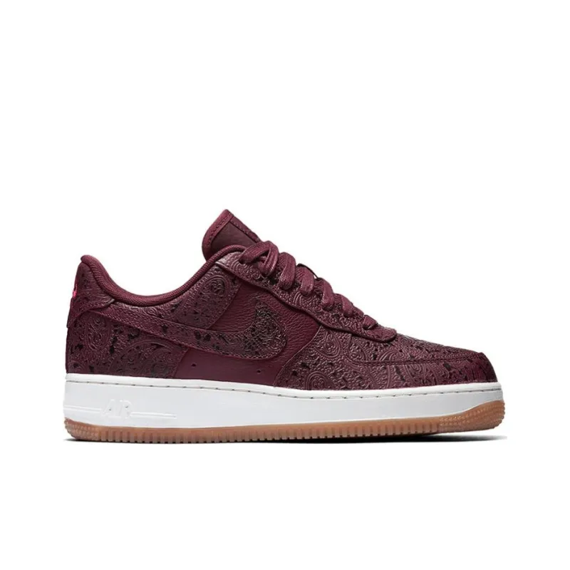 Nike Air Force 1 Skateboard Shoes Women's Low-Top Dark Burgundy-1