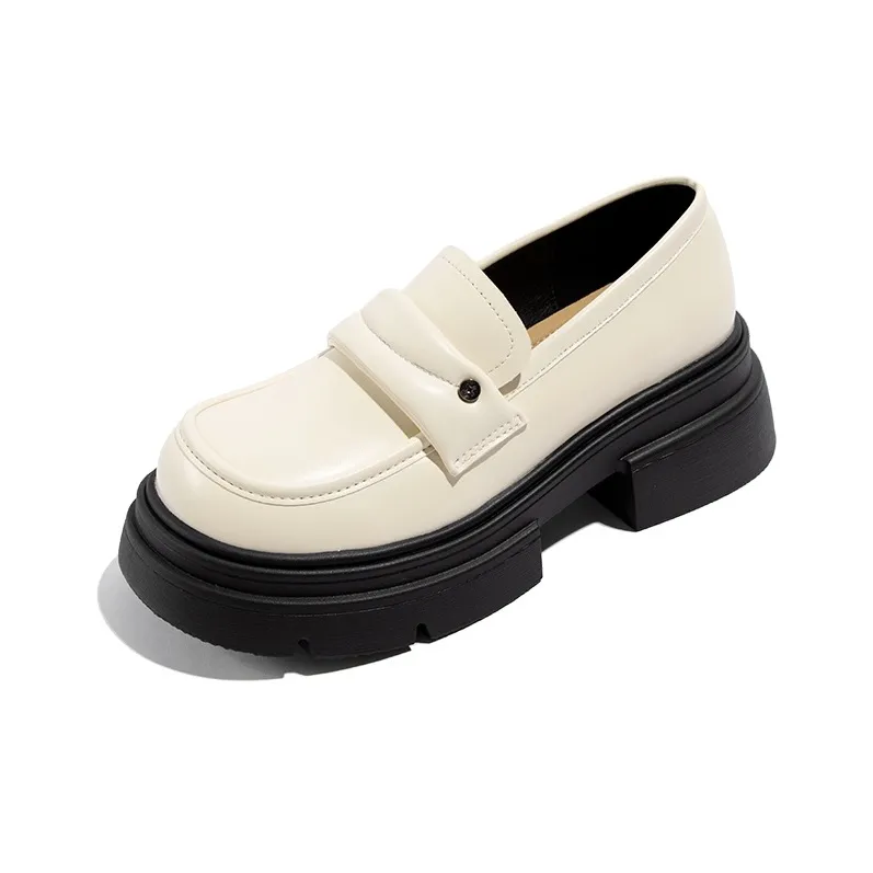 TUOPIN Loafers 6cm Women's Beige-1