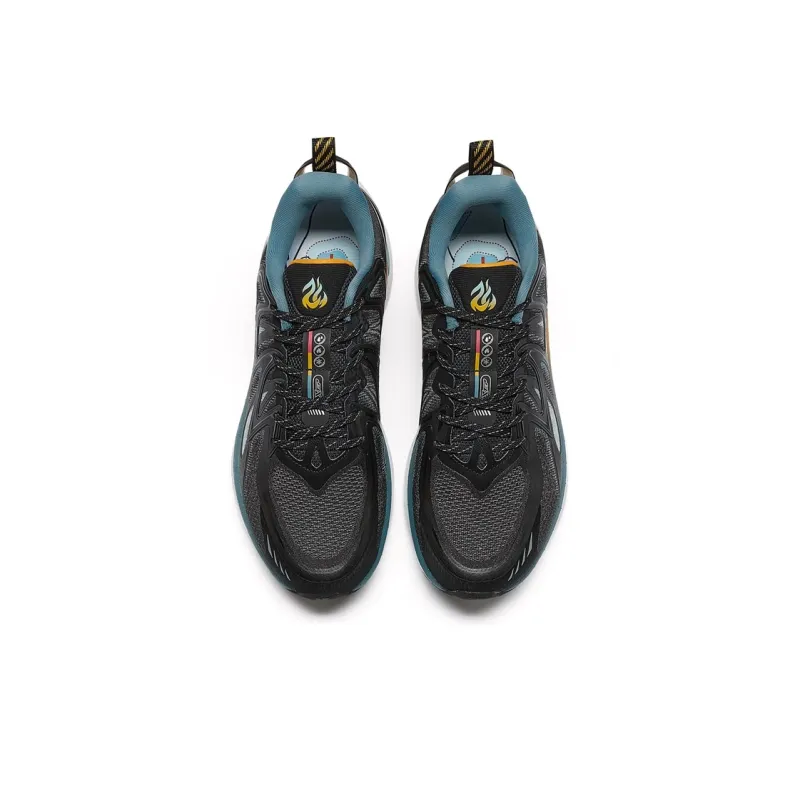 XTEP Cushioning Lightweight Low Top Running Shoes Men's Black Blue-3