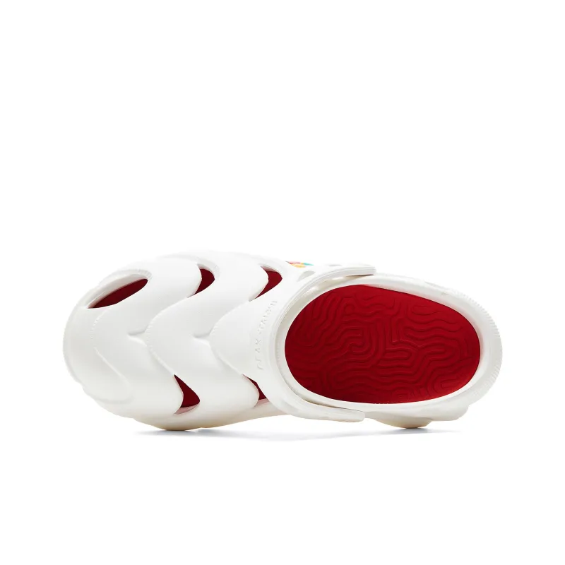 PEAK Taichi Long Clogs Sandal Men's Milky White Red-3
