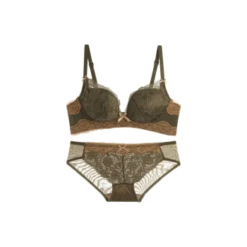 Flowers In Water Underwear Set Women's Vine Green