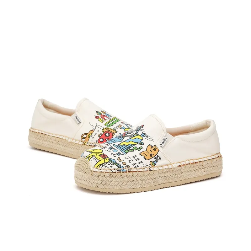 TT&MM Cushioned Anti-Slip Wear-Resistant Waterproof Breathable Moisture-Wicking Low-Top Casual Shoes Women's White-13