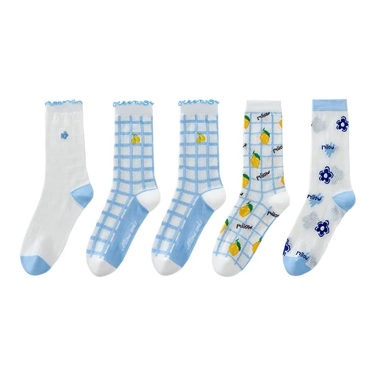 MIIOW Knee-High Socks Women's 5 Pack-7