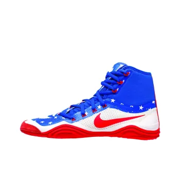 Nike Anti Slip Wear Resistant Mid Top Training Shoes Unisex Blue White Red